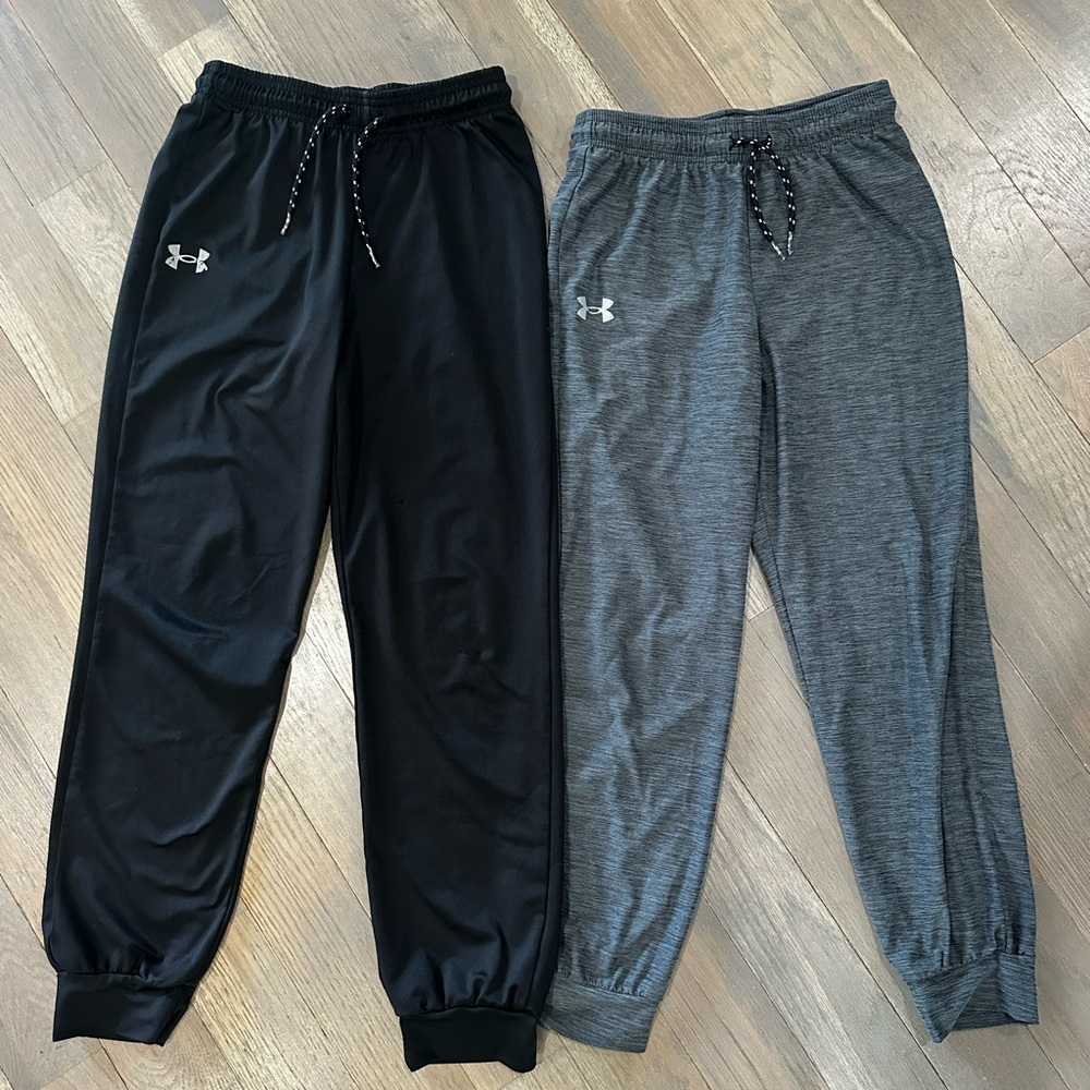 Under Armour Kids' Active Jogger Pants - Black and Gray